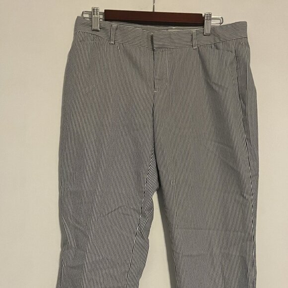 GAP Size 6 Slim Cropped Stretch Striped Pants - like new - Picture 1 of 5